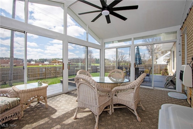 31 Morgan Ave, Ashland, OH 44805 - sunroom with outdoor dining space and ceiling fan