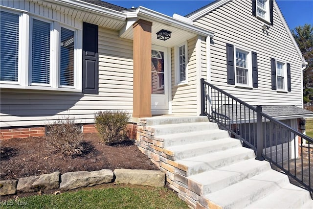 view of exterior entry