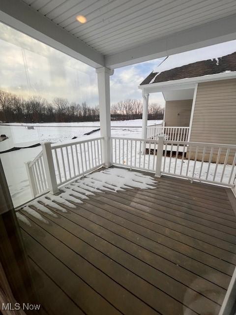 2176 Myla Way, Amherst, OH 44001 - view of snow covered deck
