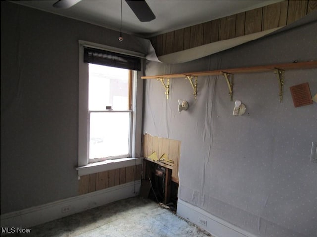 1831 Knowles St, East Cleveland, OH 44112 - empty room with a ceiling fan
