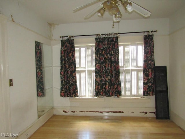 1831 Knowles St, East Cleveland, OH 44112 - spare room with wood finished floors and ceiling fan