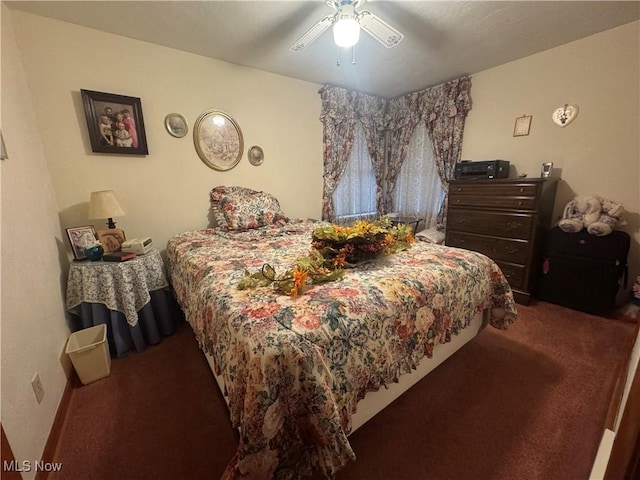 36577 State Route 7, Sardis, OH 43946 - bedroom featuring carpet floors and a ceiling fan