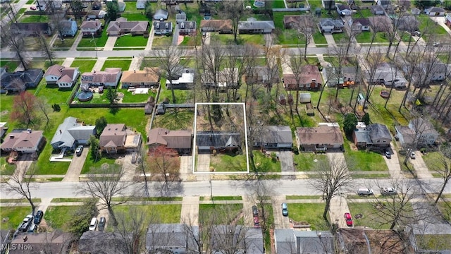 aerial view with a residential view