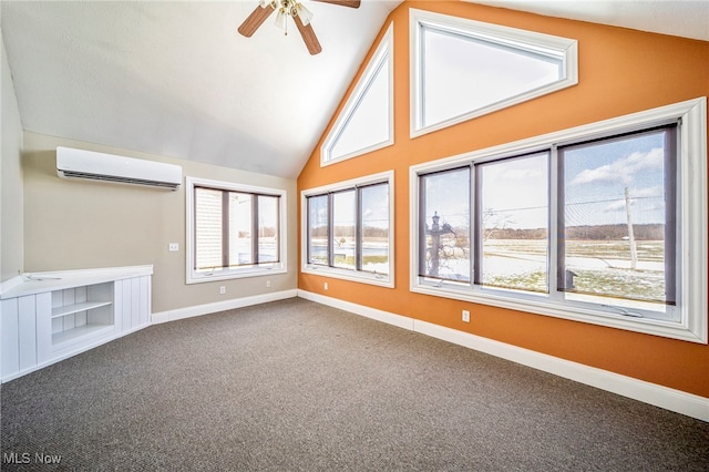 2457 Sheffield Rd, Jefferson, OH 44047 - unfurnished sunroom with a wall mounted air conditioner and lofted ceiling