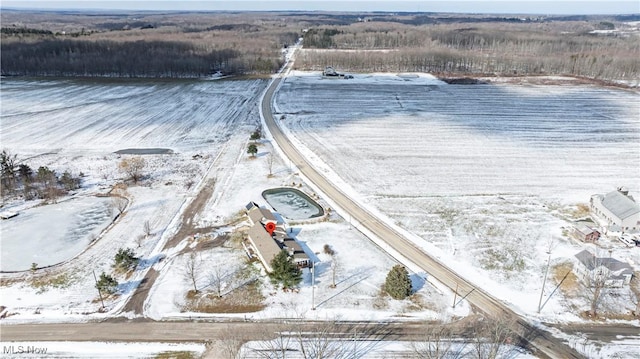 2457 Sheffield Rd, Jefferson, OH 44047 - view of snowy aerial view