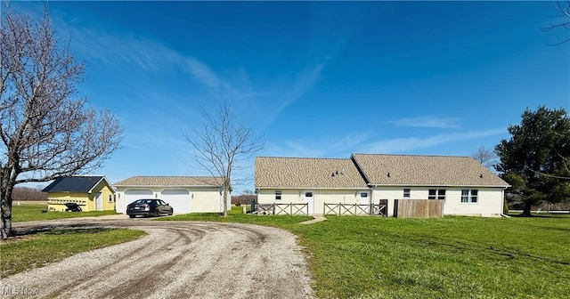 2457 Sheffield Rd, Jefferson, OH 44047 - view of front of house featuring dirt driveway and an outbuilding
