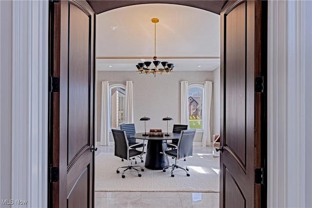 3377 E Galloway Dr, Richfield, OH 44286 - office space featuring a notable chandelier
