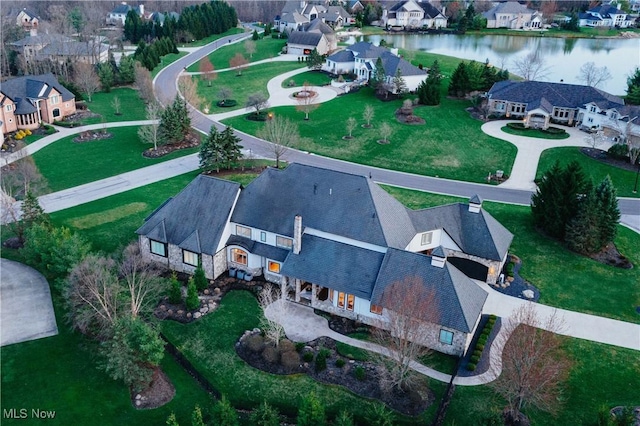 3377 E Galloway Dr, Richfield, OH 44286 - bird's eye view featuring a water view and a residential view