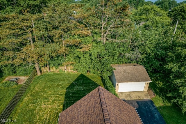 2484 Eaton Rd, University Heights, OH 44118 - aerial overview of property's location with a heavily wooded area