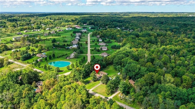 3035 Hamilton Rd, Medina, OH 44256 - aerial view with a wooded view