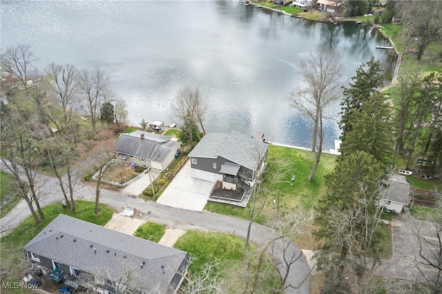 810 Point Dr, Akron, OH 44319 - drone / aerial view with a water view