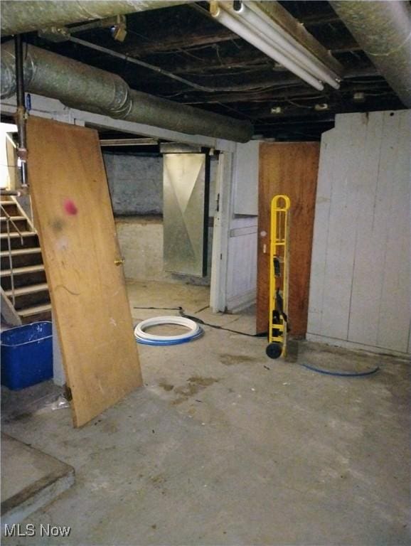 6010 Maurice Ave, Cleveland, OH 44127 - unfinished below grade area featuring stairs