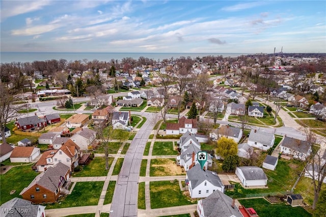 drone / aerial view with a residential view