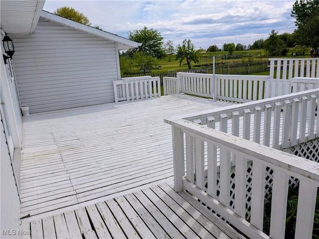 14864 Hayes Rd, Middlefield, OH 44062 - wooden terrace with a fenced backyard