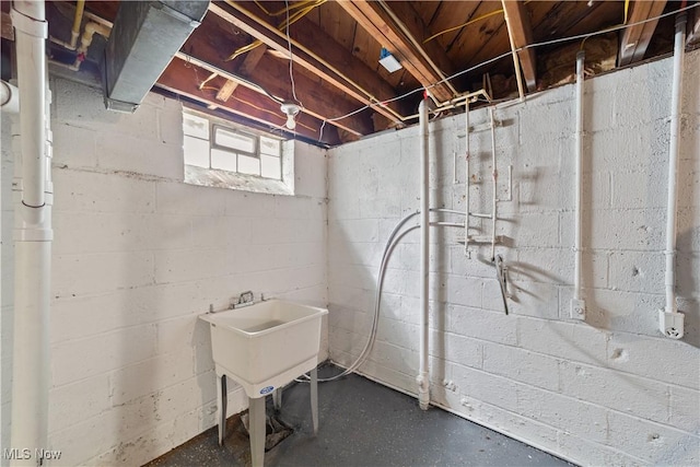view of basement