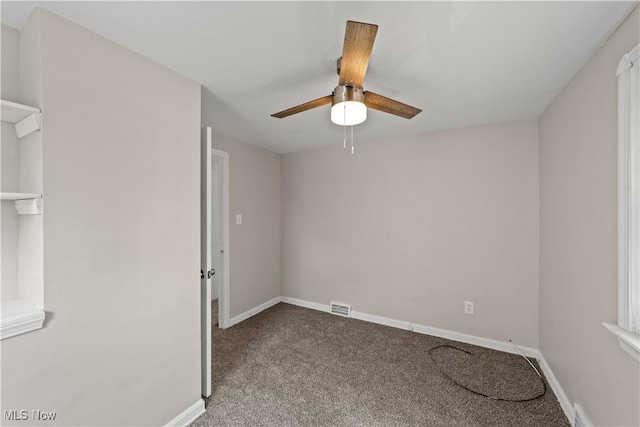 17207 Stockbridge Ave, Cleveland, OH 44128 - carpeted spare room featuring a ceiling fan and baseboards