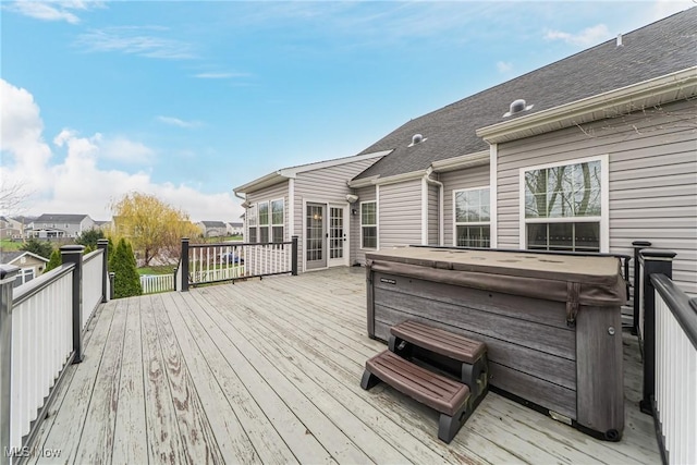 4643 Pebble Creek Ct, Peninsula, OH 44264 - wooden deck featuring a hot tub