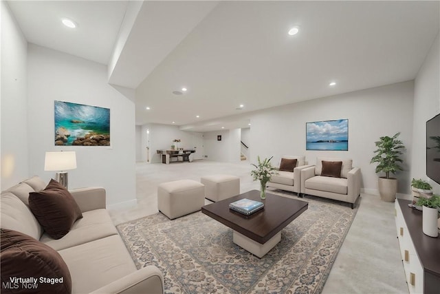 4643 Pebble Creek Ct, Peninsula, OH 44264 - living area featuring recessed lighting and baseboards