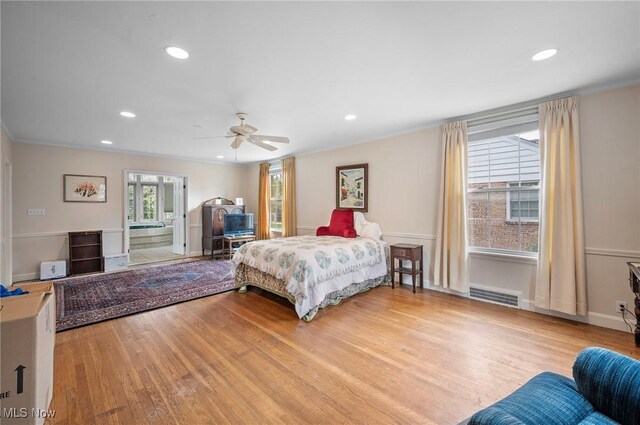 2691 Rocklyn Rd, Shaker Heights, OH 44122 - bedroom featuring recessed lighting, visible vents, and light wood-type flooring