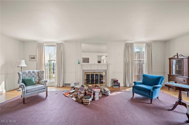 2691 Rocklyn Rd, Shaker Heights, OH 44122 - living room with visible vents, wood finished floors, and a healthy amount of sunlight
