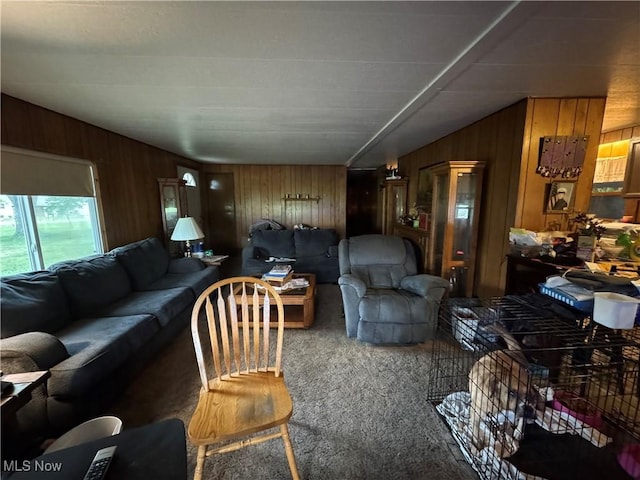 1110 3rd St, Belpre, OH 45714 - living room with wood walls and carpet