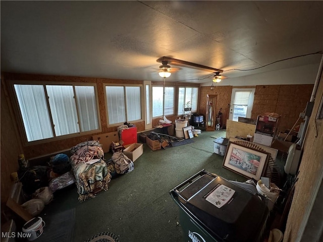 1110 3rd St, Belpre, OH 45714 - living area with a ceiling fan