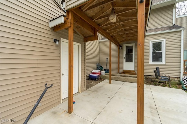view of patio with entry steps