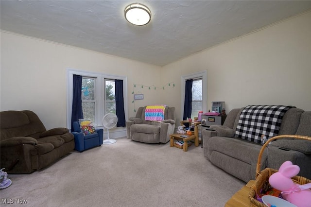 view of carpeted living room