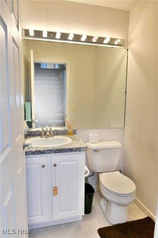 345 S Linden Ct, Warren, OH 44484 - half bath with vanity and tile patterned floors