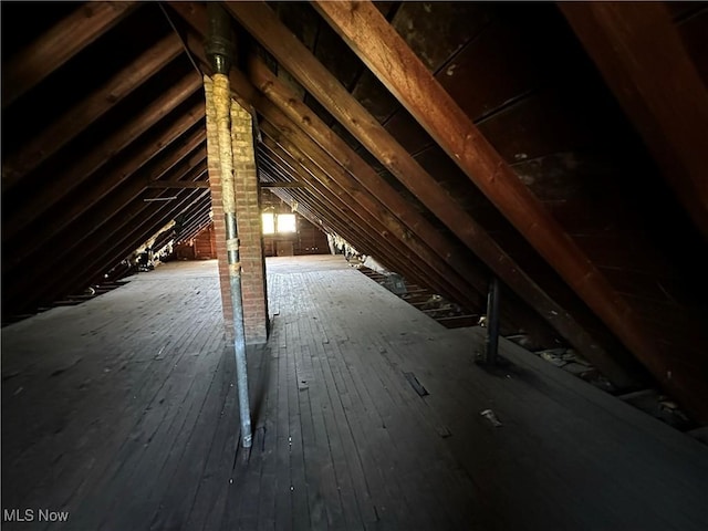 view of attic