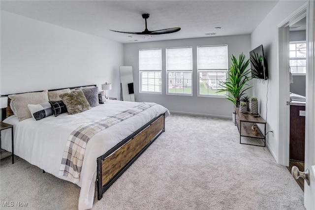 850-4 Dipper Ln, Aurora, OH 44202 - carpeted bedroom with baseboards and ceiling fan