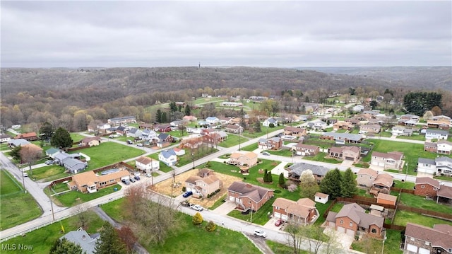 105 Garfield Way, Follansbee, WV 26037 - drone / aerial view with a wooded view and a residential view