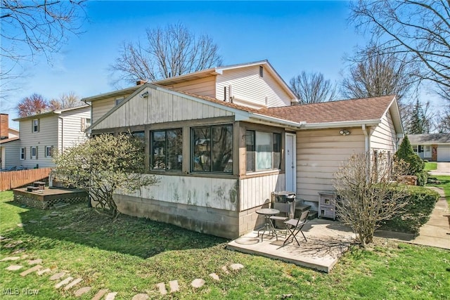 2262 Tanglewood Dr, Salem, OH 44460 - rear view of property featuring a patio and a shingled roof
