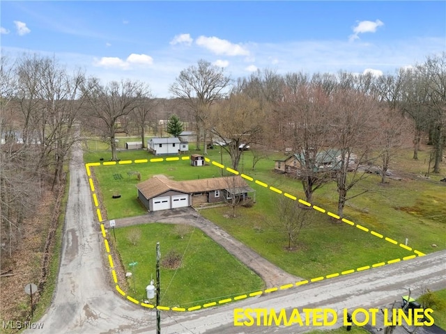 birds eye view of property