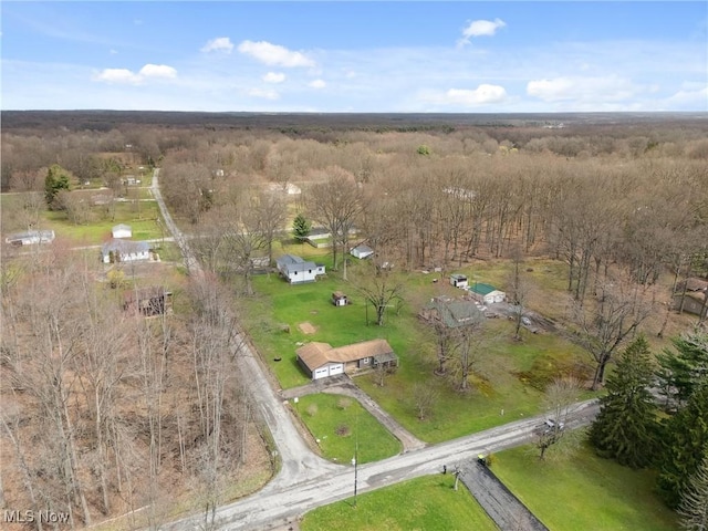aerial view with a view of trees
