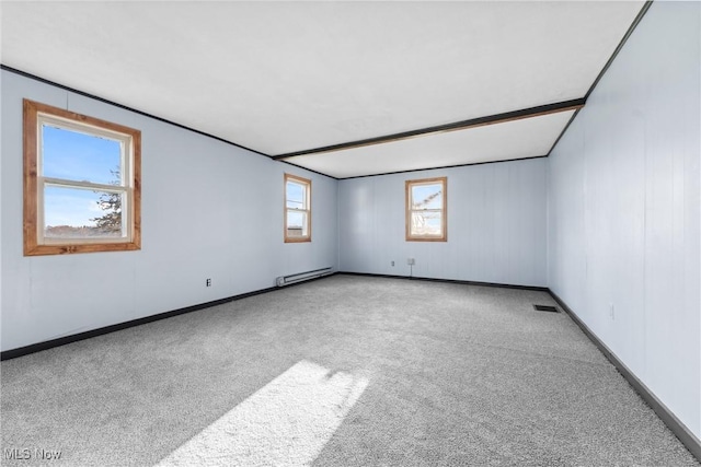 5706 Kemary Ave SW, Navarre, OH 44662 - carpeted empty room featuring visible vents, baseboards, and baseboard heating
