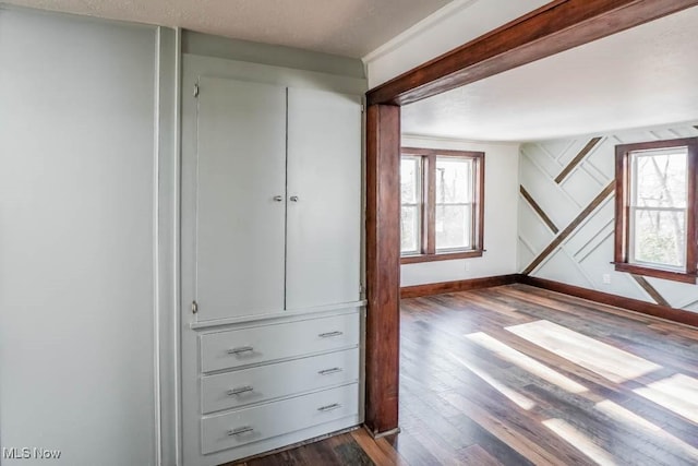 541 Canova Dr, Akron, OH 44319 - interior space with baseboards and dark wood finished floors