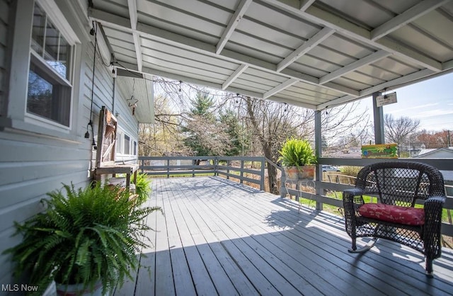 144 S Walnut St, Gnadenhutten, OH 44629 - view of wooden deck