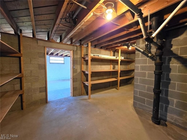 view of basement