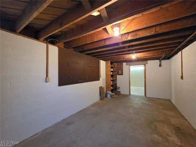 view of basement