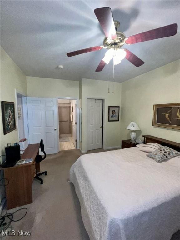 47 Woodland Chase Blvd, Niles, OH 44446 - bedroom featuring carpet floors, a ceiling fan, and connected bathroom