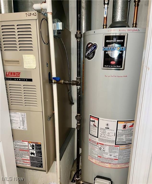 47 Woodland Chase Blvd, Niles, OH 44446 - utilities with gas water heater and heating unit