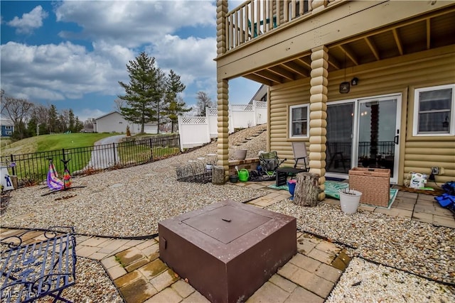 view of patio with fence
