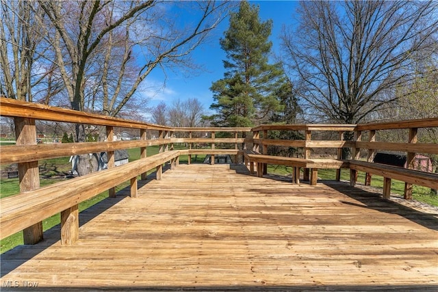 1863 Beaver Trl, Mineral Ridge, OH 44440 - view of wooden deck