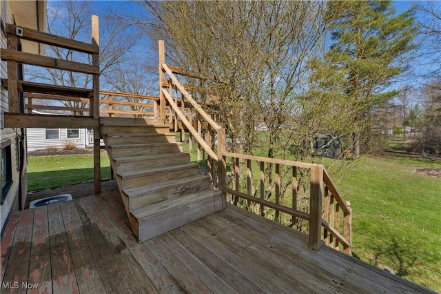 1863 Beaver Trl, Mineral Ridge, OH 44440 - deck with a yard and stairway