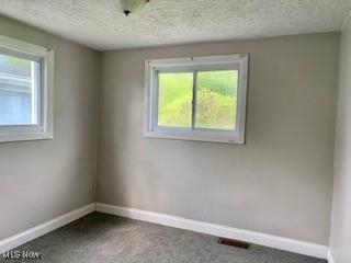 1317 Josephine St, Toronto, OH 43964 - carpeted empty room with baseboards and a textured ceiling