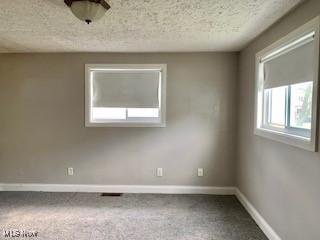 1317 Josephine St, Toronto, OH 43964 - unfurnished room with baseboards, a textured ceiling, and carpet floors