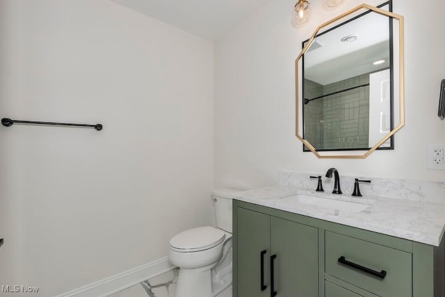 2762 Rocky Ridge Dr, Westlake, OH 44145 - full bath featuring toilet, baseboards, marble finish floor, and vanity