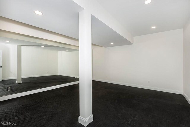 2762 Rocky Ridge Dr, Westlake, OH 44145 - finished basement featuring recessed lighting and baseboards