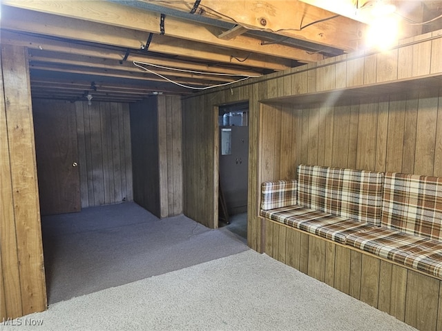 3509 11th Ave, Vienna, WV 26105 - finished below grade area with wooden walls and carpet floors